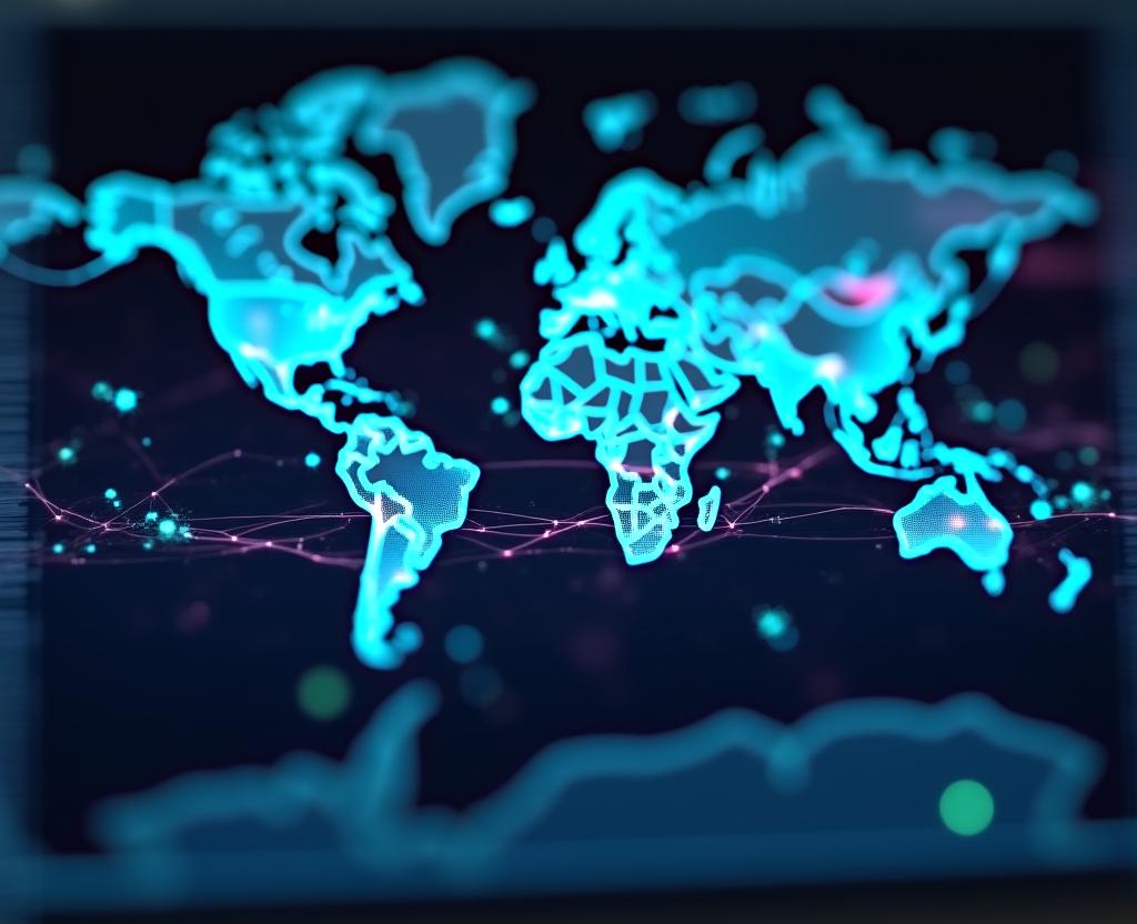Secure data protection and global logistics mapping visualization