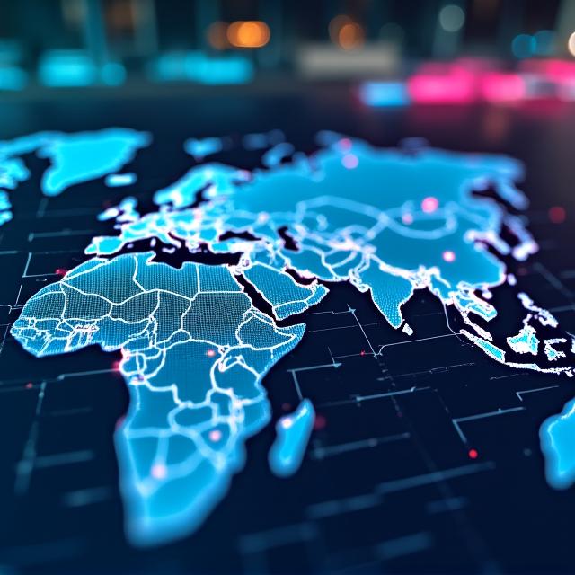 Global logistics routing and forwarding map visualization